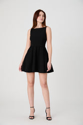FRENCH CONNECTION AZRA TWILL LOW BACK MINI DRESS